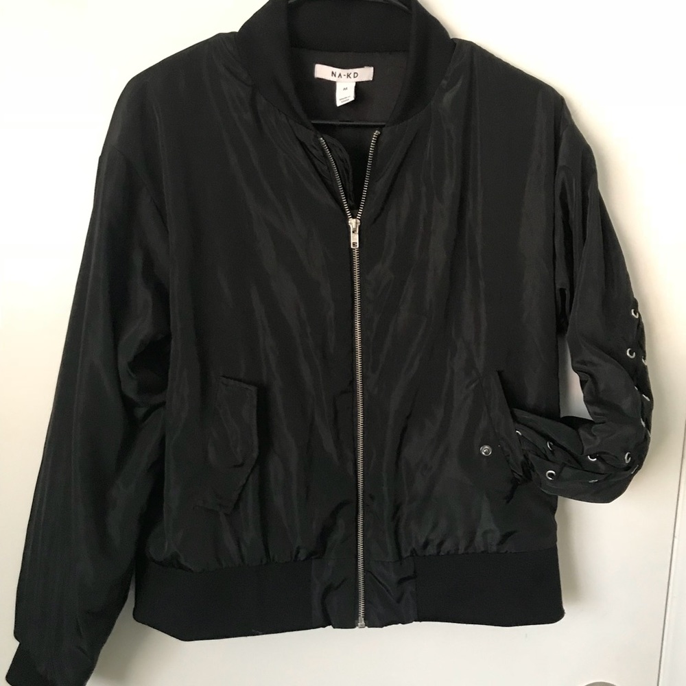 NA-KD Laced Bomber Jacket